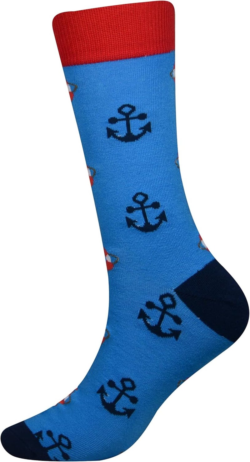 Cansok Men's 2/4 Packs Fun Crazy Novelty Dress Crew Socks - Image 5